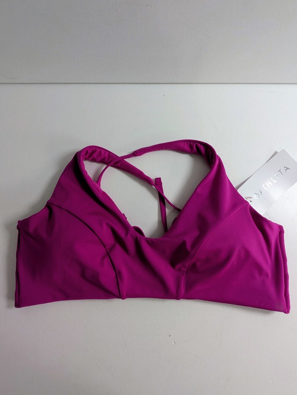 Athleta Triangle swim Bikini Top D-DD Cup Pink Size XL Beach UV Protection New - Picture 4 of 12